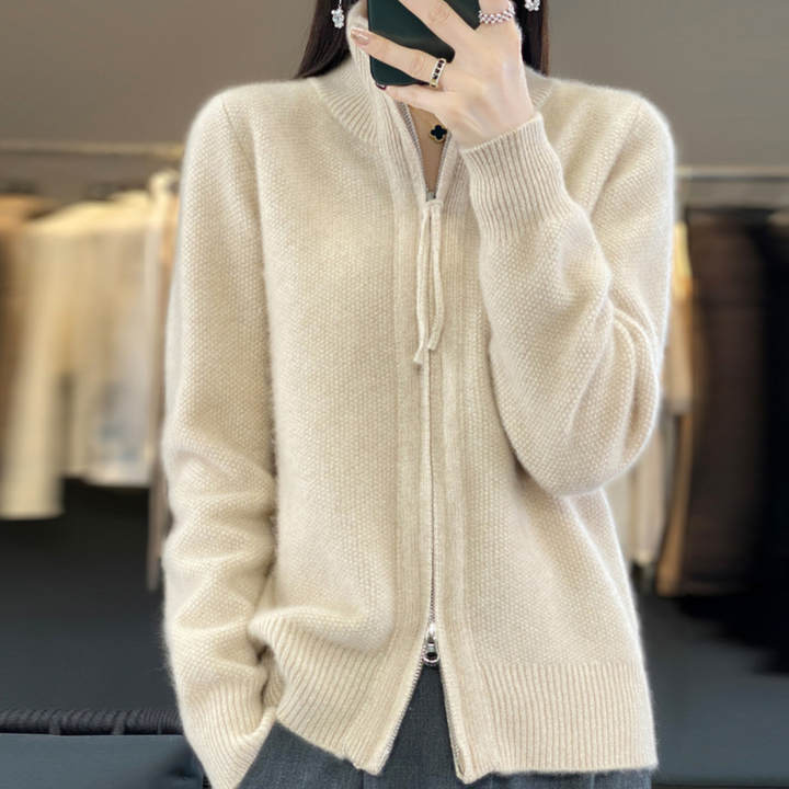 Giovana | Zip-Up Knit Cardigan