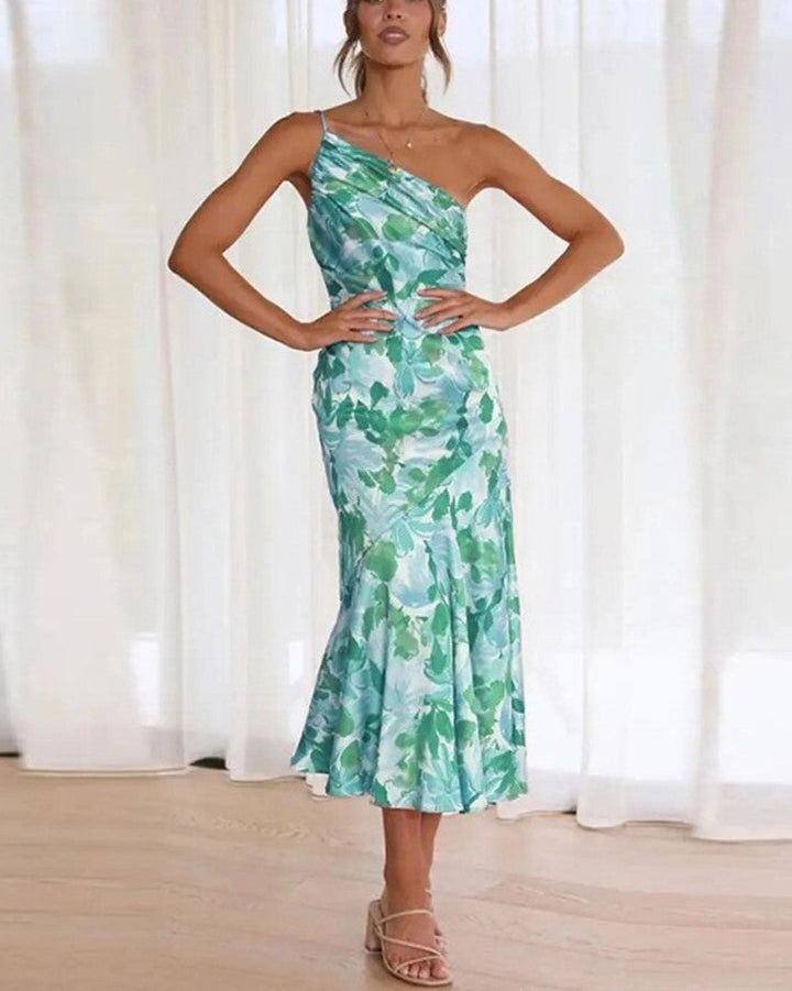 1+1 FREE |  Lola - Asymmetric Maxi Dress