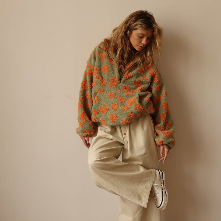 Aurela | Plush Floral Fleece
