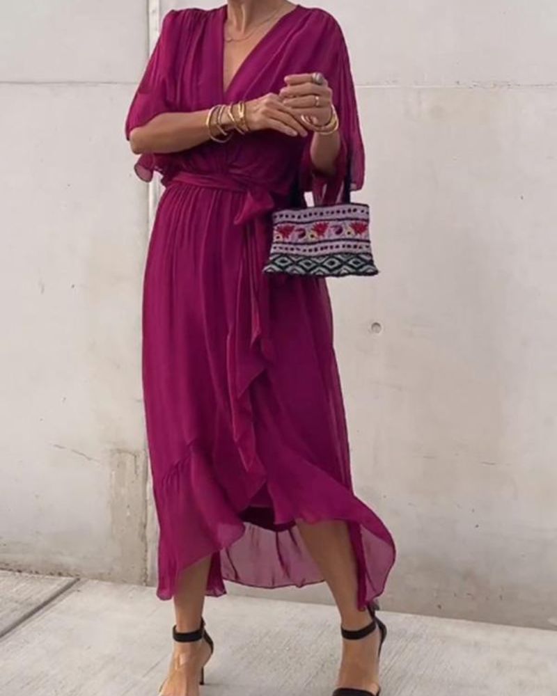 Cristi | Draped Sleeve Dress