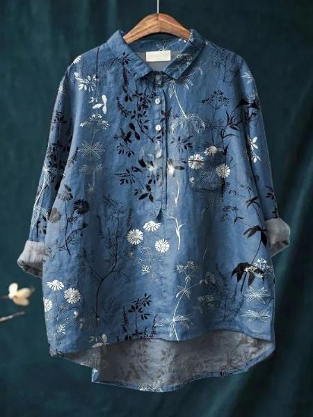 1+1 FREE | Barbara - Classic floral blouse