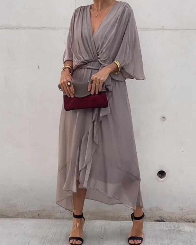 Cristi | Draped Sleeve Dress