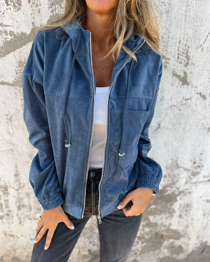 Blair | Corduroy Hooded Zip-Up Jacket