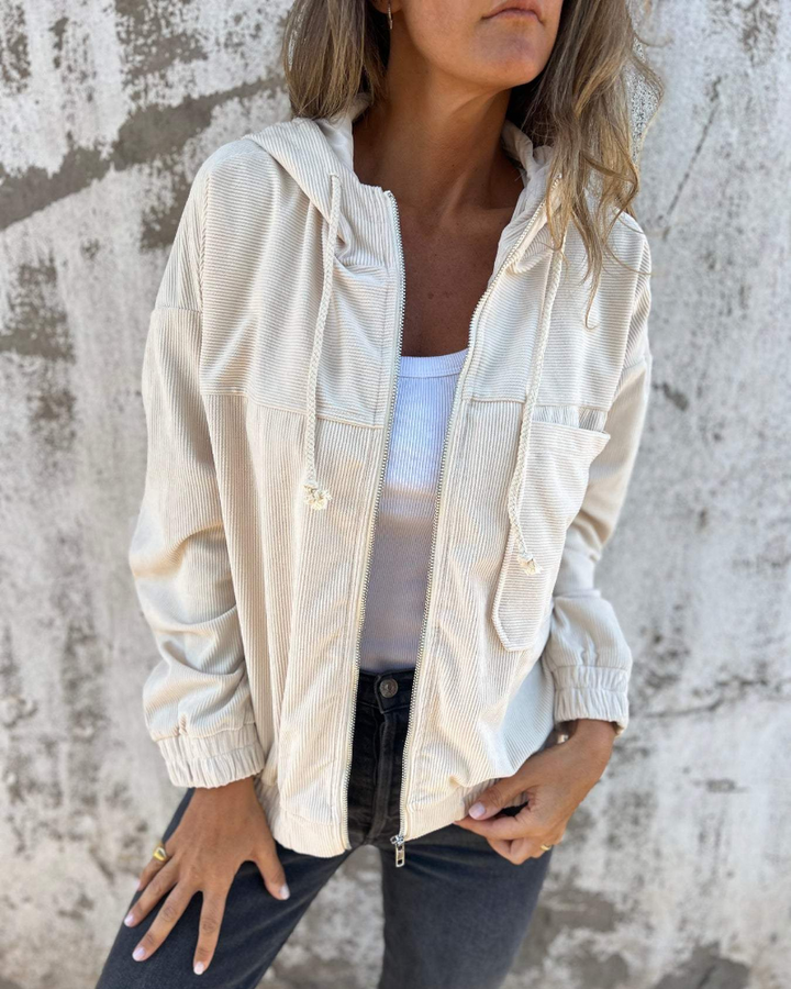 Blair | Corduroy Hooded Zip-Up Jacket
