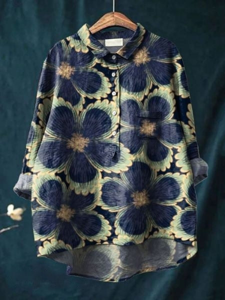 1+1 FREE | Barbara - Classic floral blouse