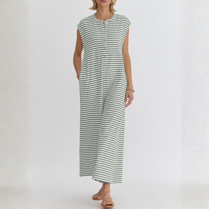 Brynn | Striped Wide-Leg Jumpsuit