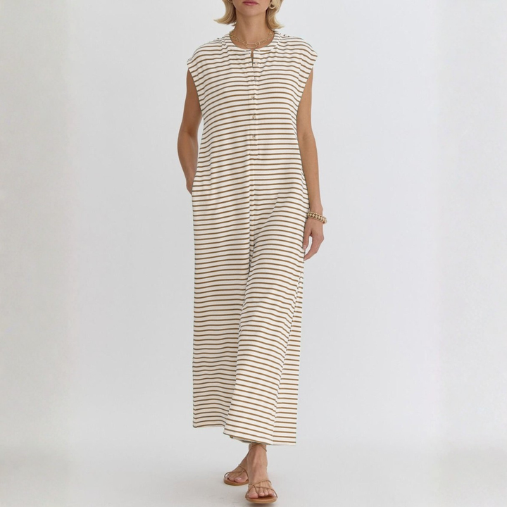 Brynn | Striped Wide-Leg Jumpsuit