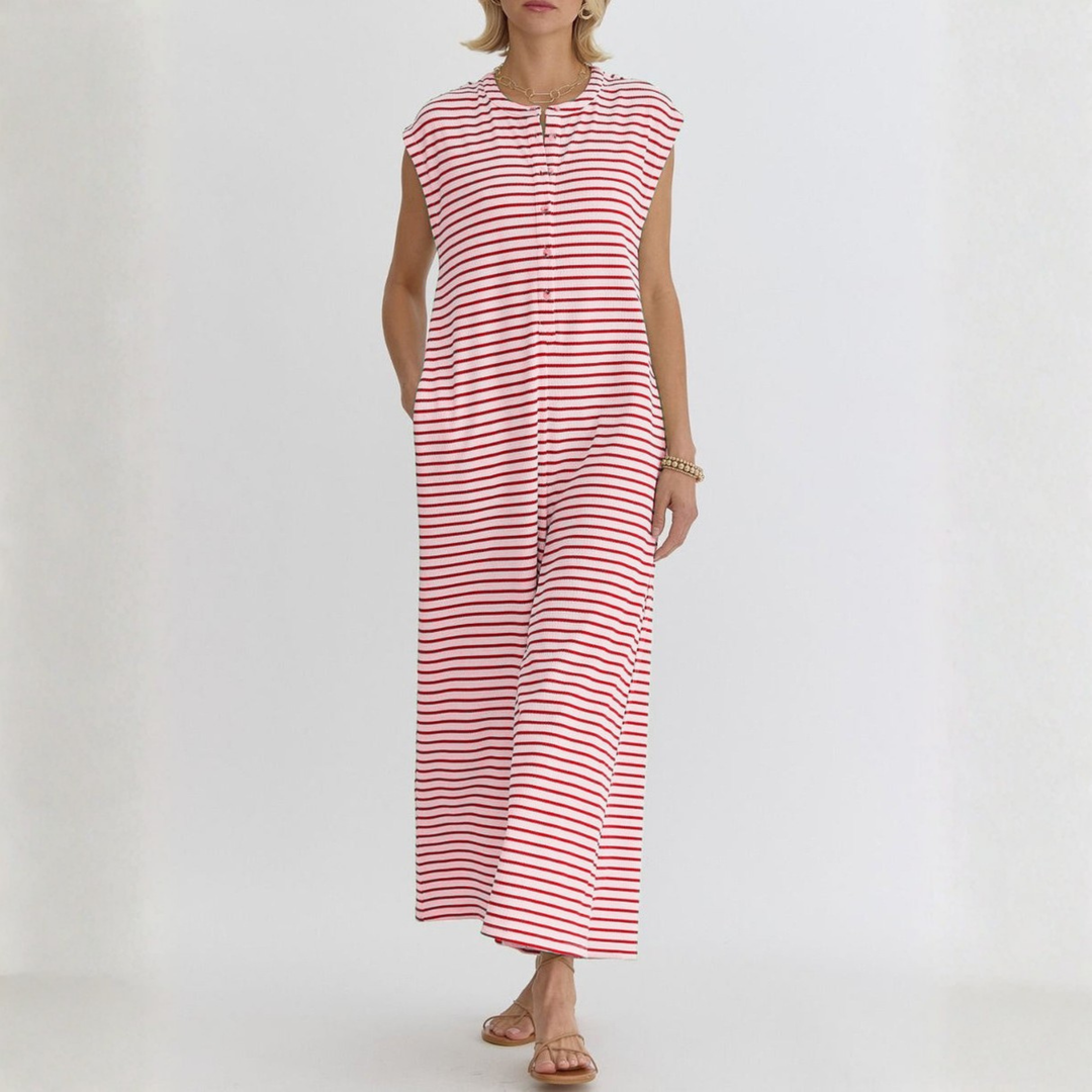 Brynn | Striped Wide-Leg Jumpsuit