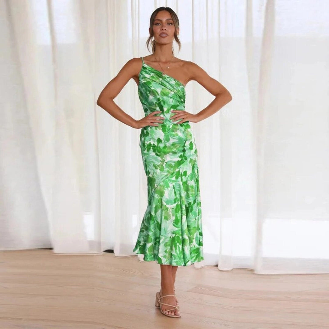 1+1 FREE |  Lola - Asymmetric Maxi Dress