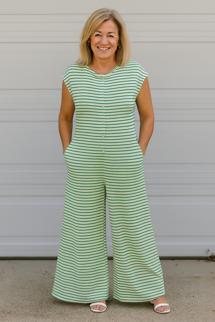 Brynn | Striped Wide-Leg Jumpsuit