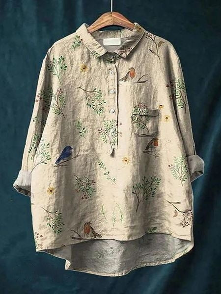 1+1 FREE | Barbara - Classic floral blouse