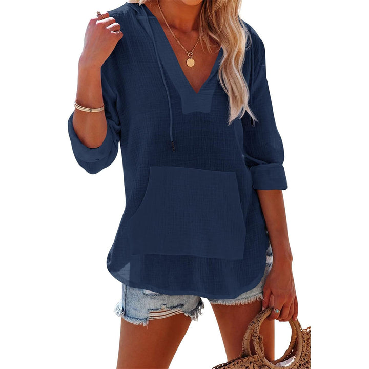 Elanya | Elegant Hooded Long Sleeve Sweatshirt