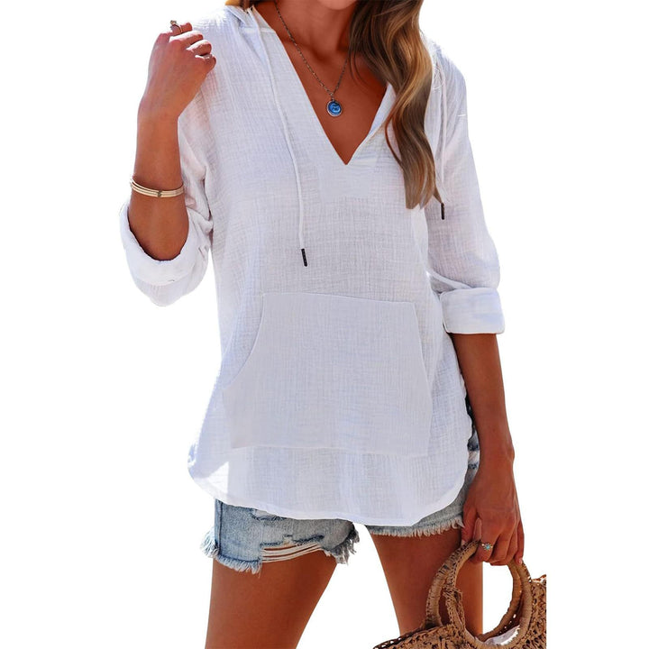 Elanya | Elegant Hooded Long Sleeve Sweatshirt
