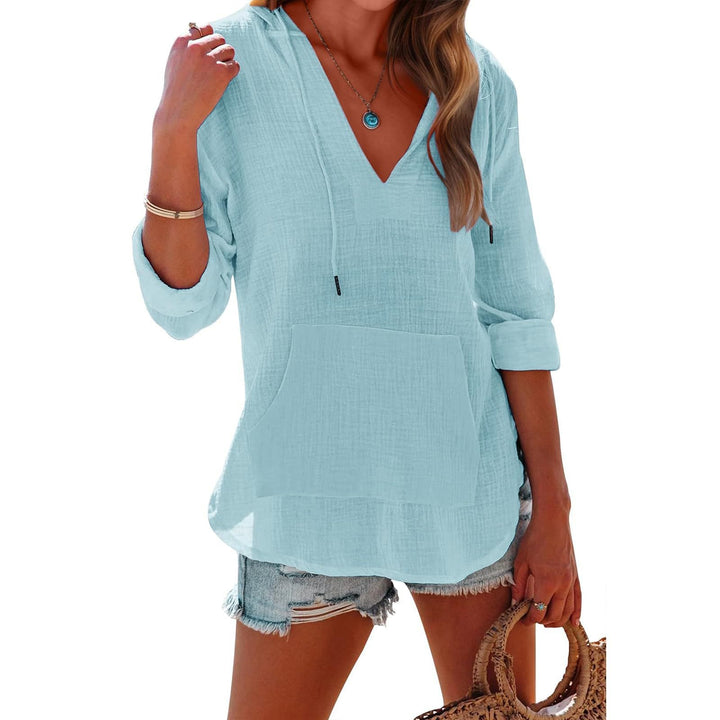 Elanya | Elegant Hooded Long Sleeve Sweatshirt