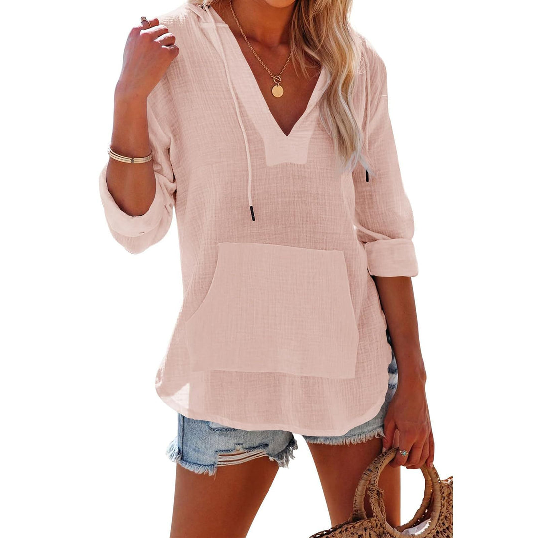 Elanya | Elegant Hooded Long Sleeve Sweatshirt