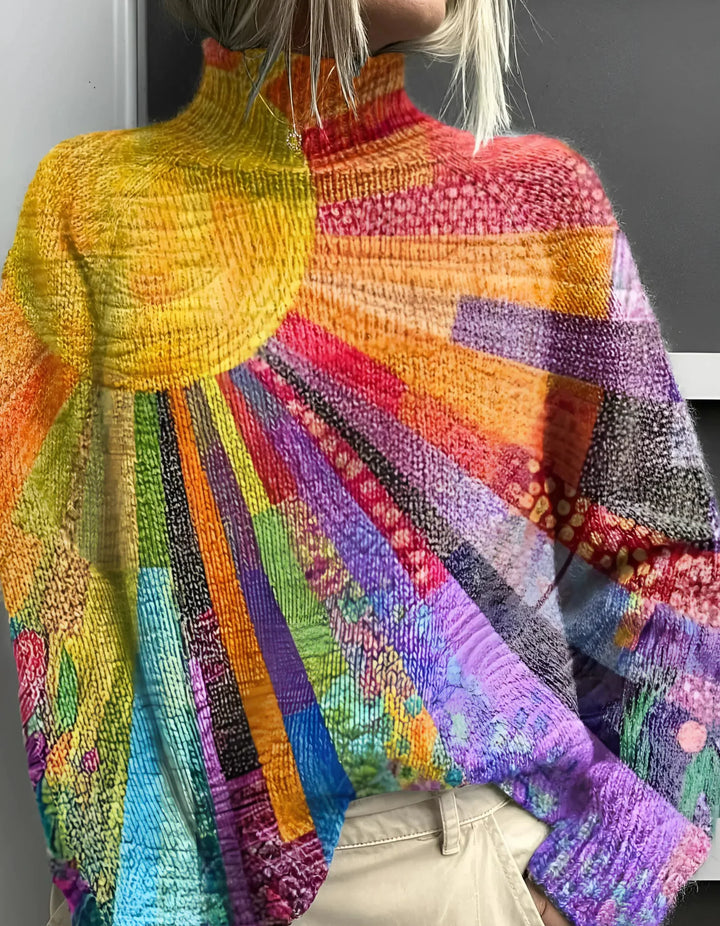 Lena – Vibrant Turtleneck Sweater