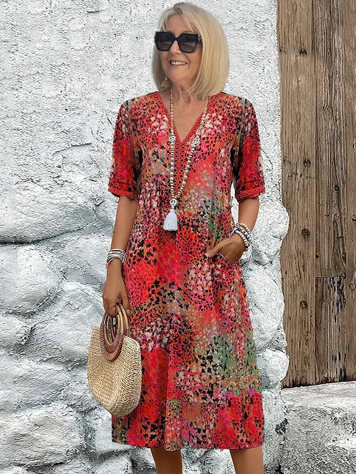 Yvonne – The Vibrant Midi Dress | 1+1 FREE