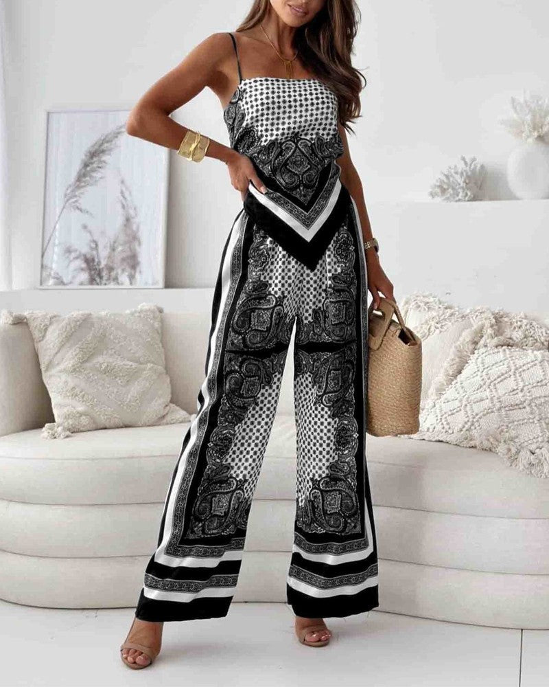 Katy | Stylish Lace-Up Vest & Pants Set