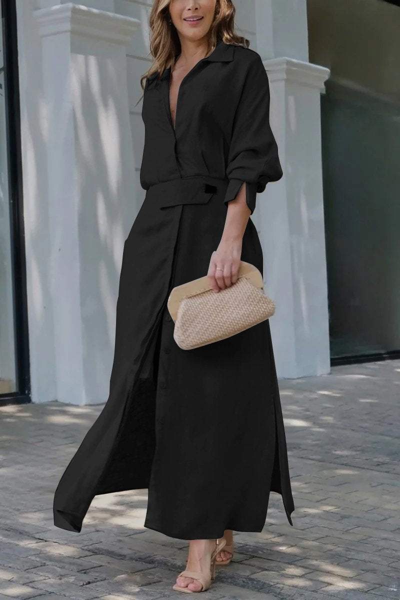 Jeanette | Effortless V-Neck Maxi Dress