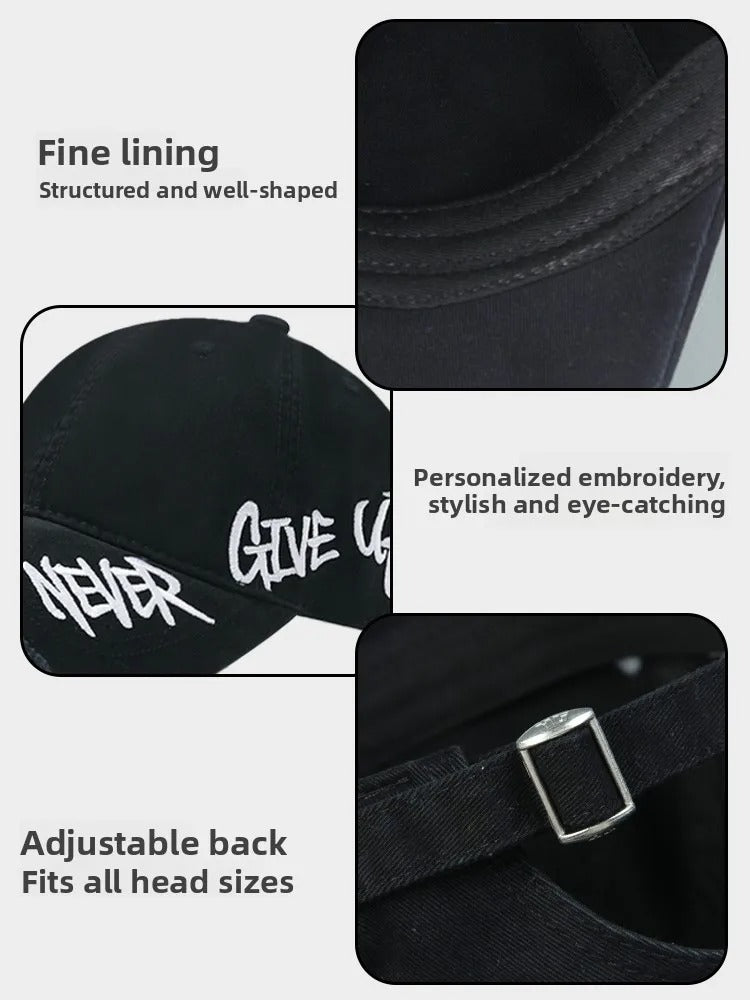 Never Give Up | Distressed Motivational Cap