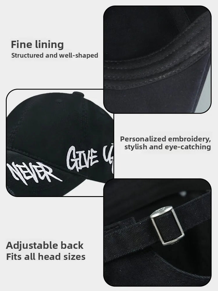Never Give Up | Distressed Motivational Cap