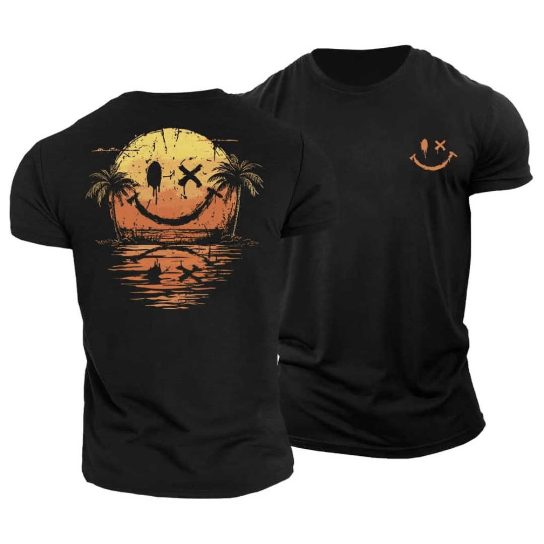 Jarvis | Smiley Sun & Palms Summer Tee
