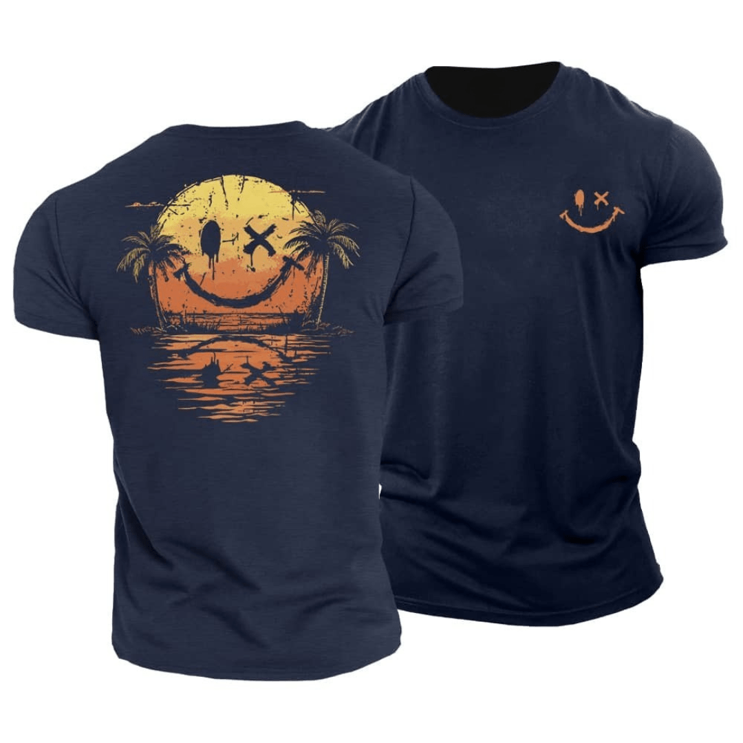 Jarvis | Smiley Sun & Palms Summer Tee