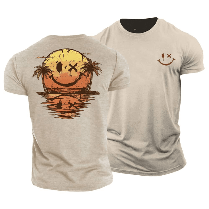 Jarvis | Smiley Sun & Palms Summer Tee