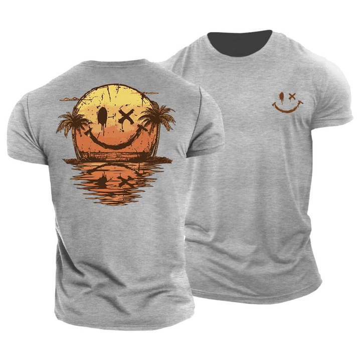 Jarvis | Smiley Sun & Palms Summer Tee