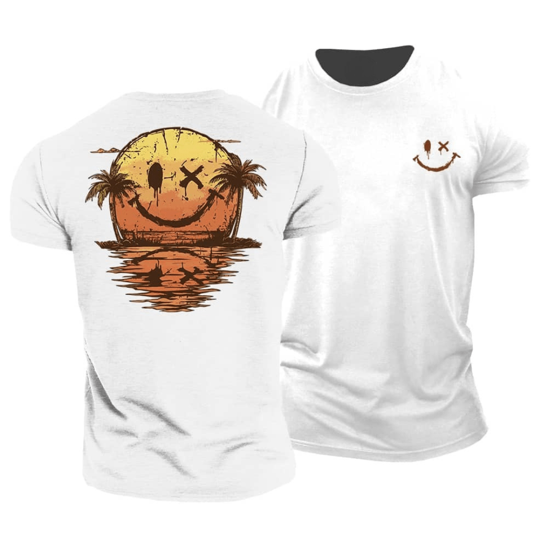 Jarvis | Smiley Sun & Palms Summer Tee