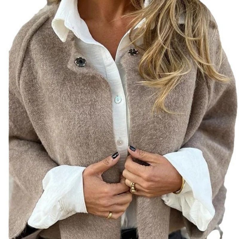 Debbie - Coat with Round neck and Long Sleeves
