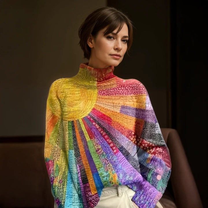 Lena – Vibrant Turtleneck Sweater